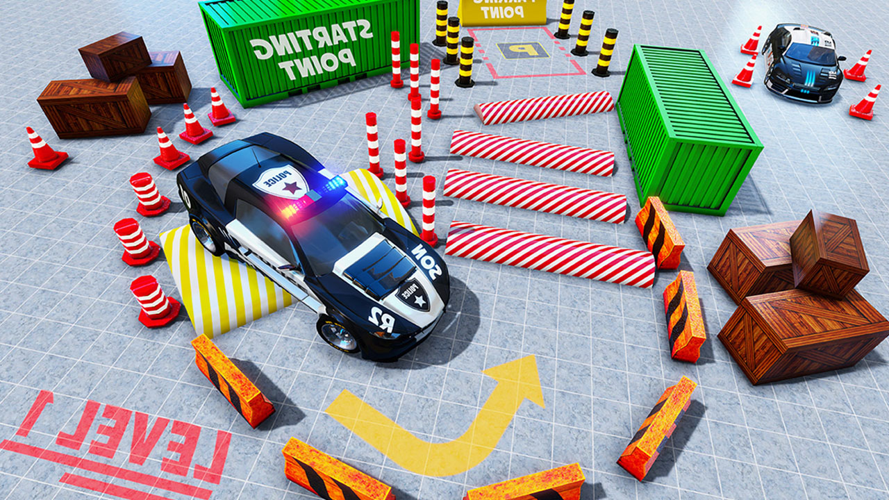 Police Car Parking Mania Car Driving Games thumbnail