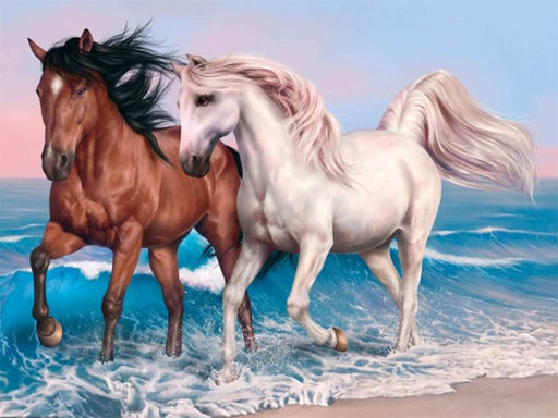 Animals Jigsaw Puzzle Horses thumbnail