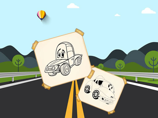 Funny Cars For Kids Coloring thumbnail