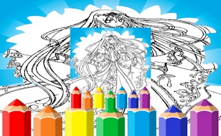 Anime Princess Coloring Pages thumbnail