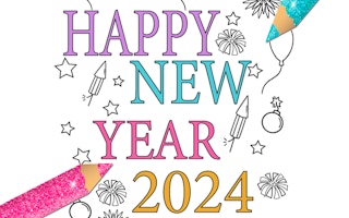 Happy New Year 2024 Coloring Game thumbnail