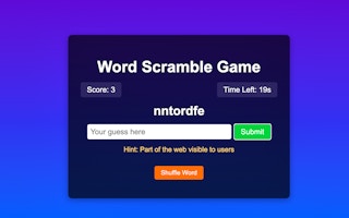 Word Scramble Game Challenge thumbnail